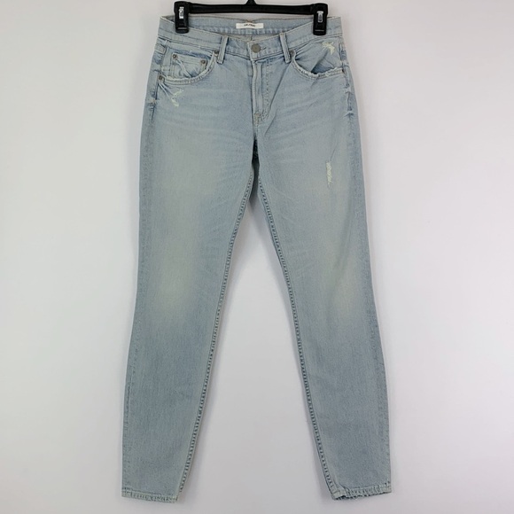 GRLFRND The Candice Distressed Super Skinny Mid Rise Jeans in Hey Jude - Picture 5 of 8